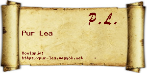 Pur Lea névjegykártya